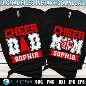 Cheer Mom SVG, Cheer Papa SVG, Cheerleader Familie SVG, Benutzerdefinierte jubeln SVG, Chearleader Shirt Png, Cheer Paar SVG, png, Cheer Sublimation Png