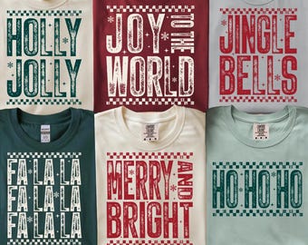 Christmas PNG Bundle, Trendy Christmas distressed PNG Bundle, Retro distressed holiday shirt design, Sublimation PNG