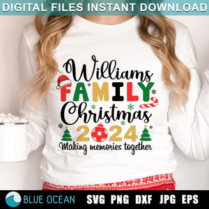 Familie Weihnachten SVG, Familie Weihnachten 2024 SVG, Weihnachtshemd SVG, Weihnachtsfamilie SVG
