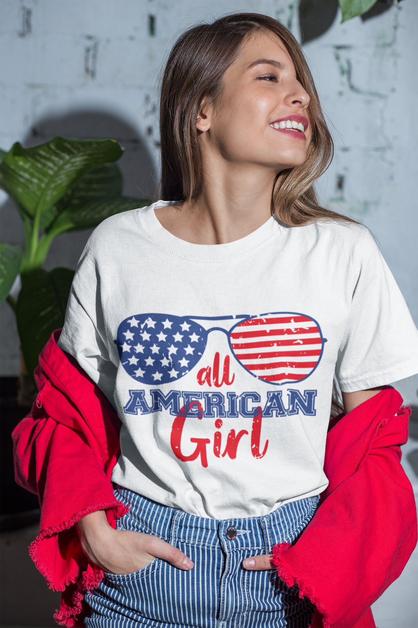 All American Girl SVG 4th of July Girl Shirt SVG American - Etsy