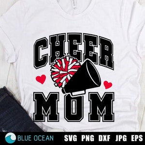 チアママ SVG、チアバーシティ SVG、チアママ PNG、チアリーディングシャツ SVG