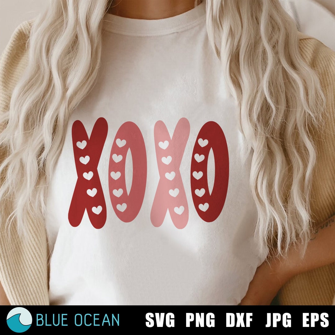 XOXO Hearts Valentine's Day SVG, Shirt Design (digital Download) - Etsy