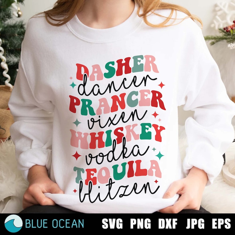 Dasher Dancer Prancer Vixen Whiskey Tequila Vodka Blitzen - Etsy