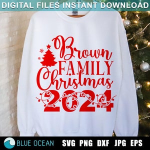 Navidad familiar 2024 SVG, Camisa de Navidad familiar SVG, Familia de Navidad PNG, Navidad 2024 shrit