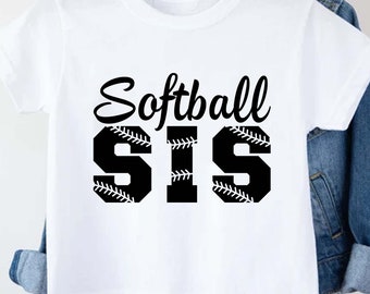Softball Sis SVG, Baseball Sister Design (Digital Download)