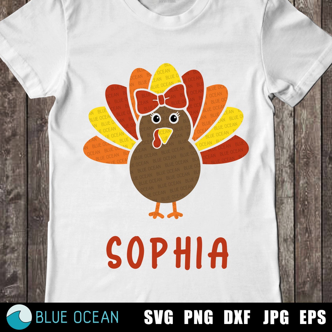 Turkey Girl SVG, Turkey for Kids Shirt Svg , Thanksgiving Turkey Svg - Etsy
