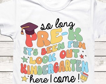 So Long Pre-K, Hello Kindergarten SVG PNG (Digital Download)