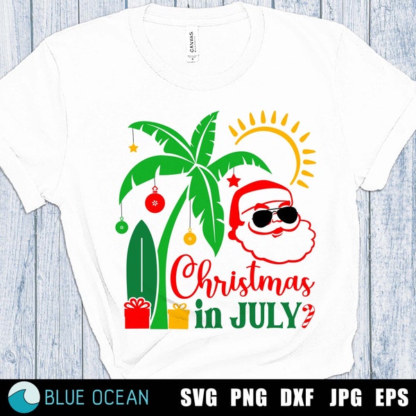 Christmas in July SVG, Summer Christmas SVG, Vacation Christmas SVG, Summer Vacations