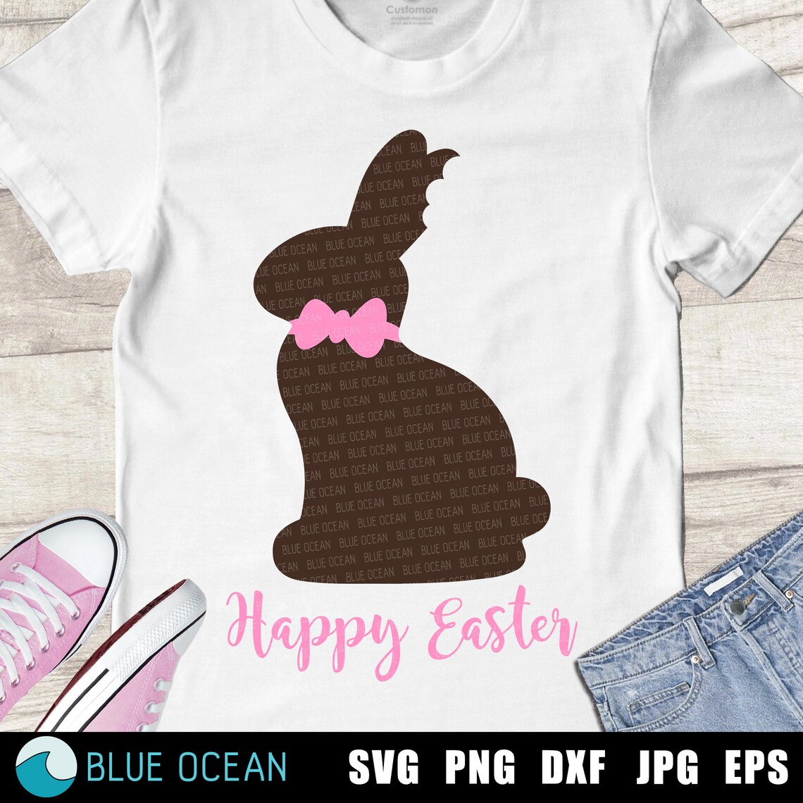 Chocolate Bunny SVG Easter Bunnies Happy Easter Chocolate Etsy