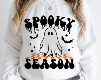 Ghost Vibes SVG: Retro Spooky Season Halloween (Digital Download)