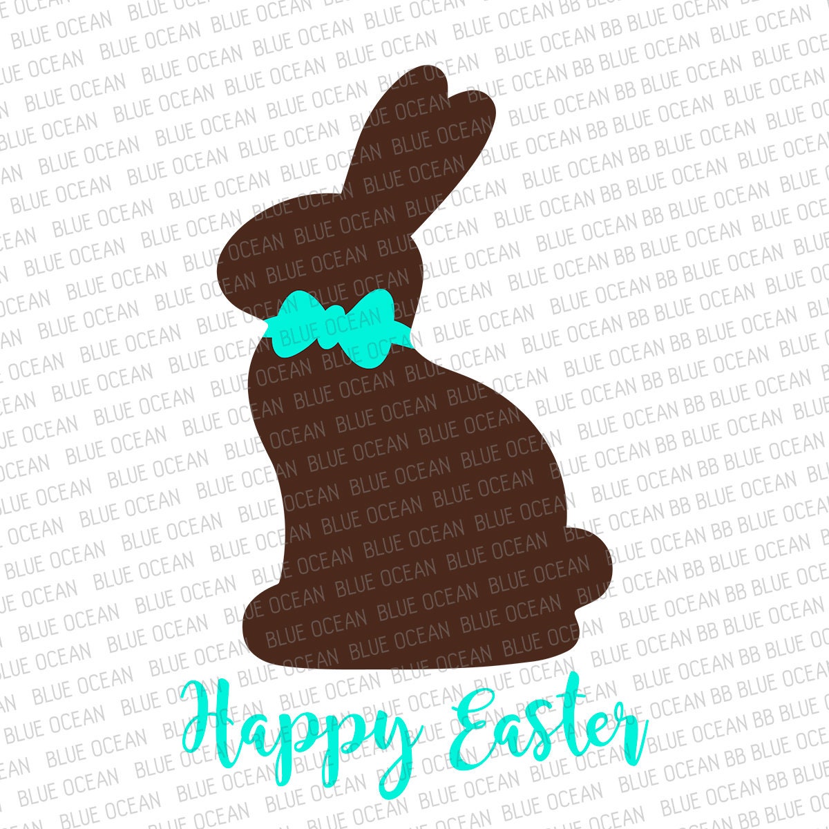 Chocolate bunny SVG Easter bunny SVG Happy easter bunny Etsy