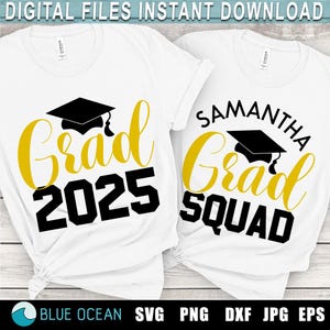 Grad 2025 SVG, Grad Squad 2025 SVG, Graduation 2025 SVG, Class of 2025 cut files