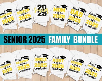 Senior 2025 Bundle, Abschlussfeier 2025 SVG, graduierte 2025 Bundle, Senior Familienhemd 2025, Senior 2025 SVG