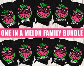 One In A Melon Family SVG Bundle: Watermelon Birthday (Digital Download)