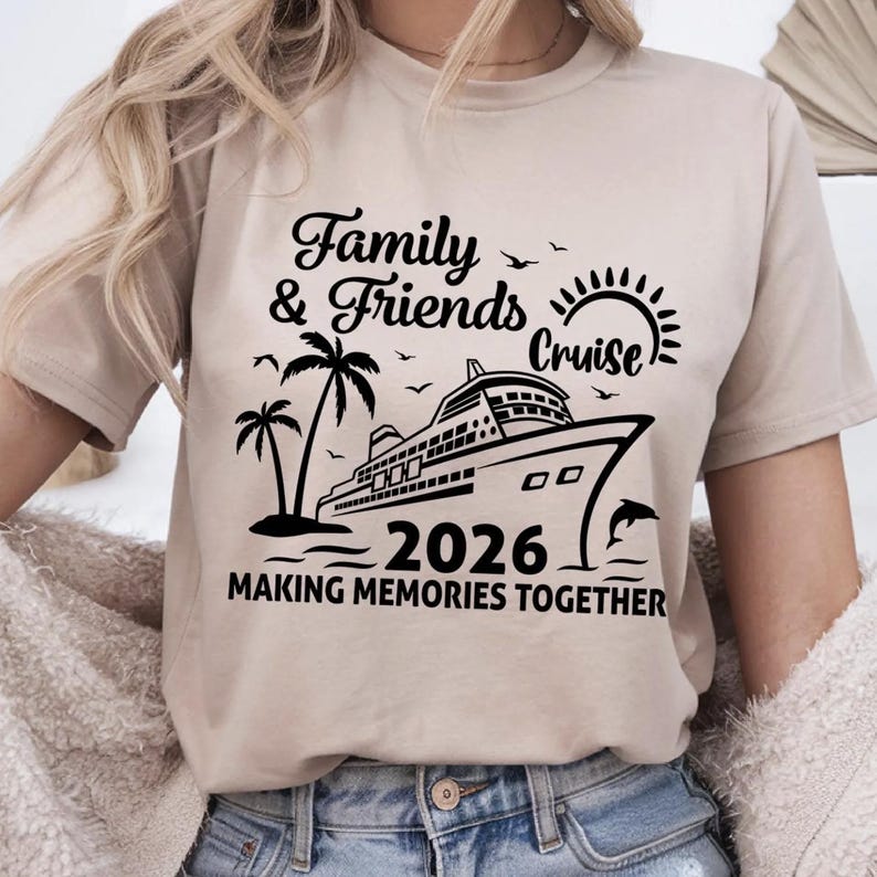 Crociera per famiglie e amici 2026 SVG, Crociera 2026 PNG, Maglietta da crociera PNG, Vacanza in crociera 2026 (download digitale) immagine 9