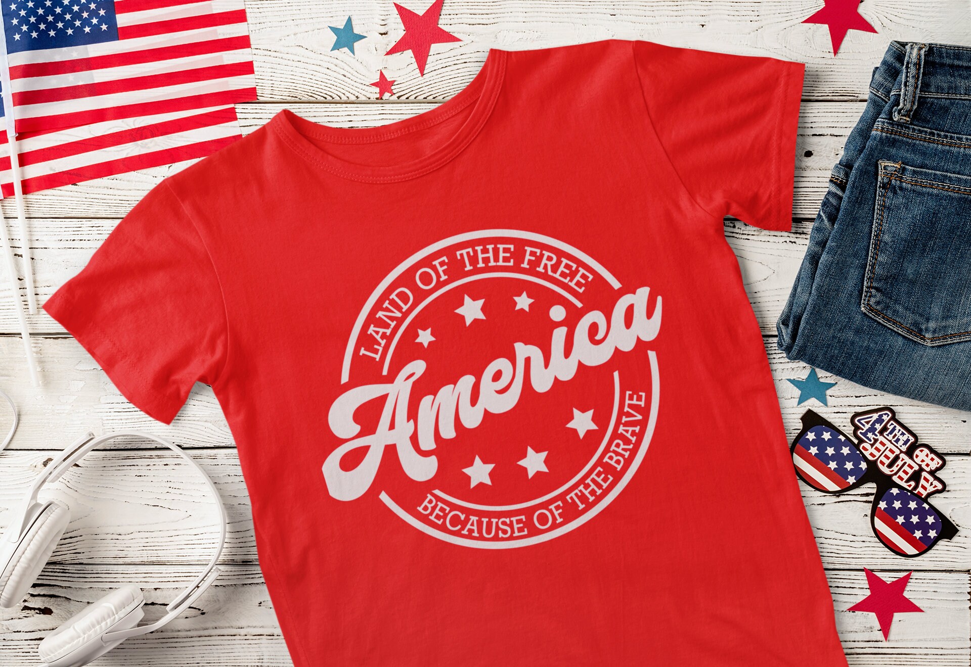 America SVG Land of the Free Because of the Brave SVG 4th of - Etsy
