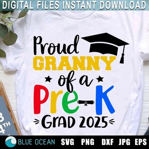 Proud Granny Pre-K Grad 2025 SVG Design (Digital Download)