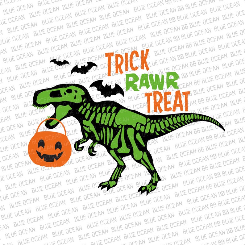 Trick rawr treat SVG Trick or treat svg Halloween Dinosaur ...