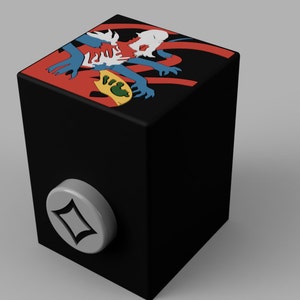MTG Canted Deck Box - Edição Hope of Ghirapur - Fechadura oculta - Arquivo STL