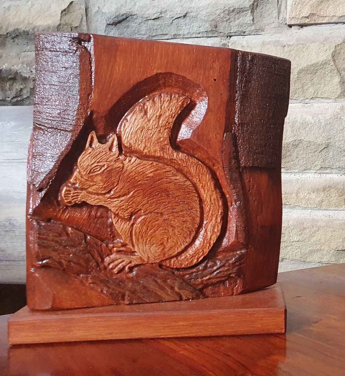 Hand Carved Wooden Squirrel in Bespoke Welsh Oak Etsy