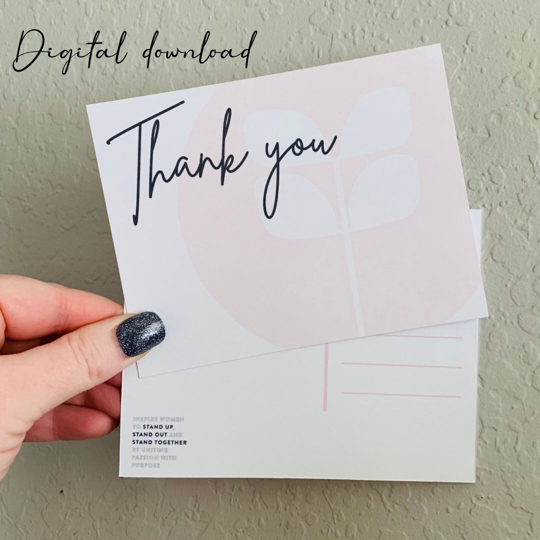 Red Aspen Logo Thank You Card Digital Download Red Aspen Etsy