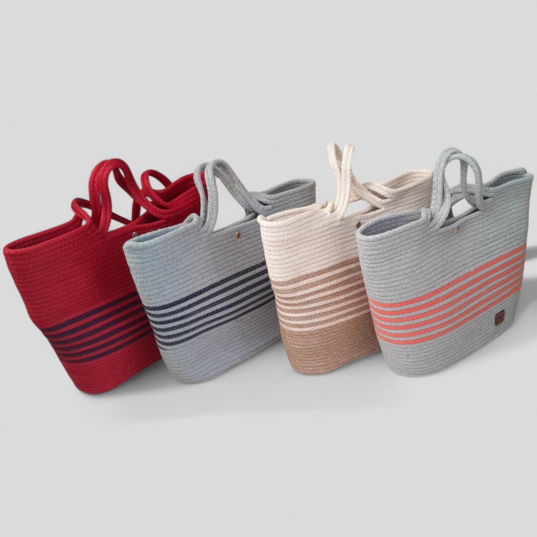 Women Rope Shoulder Tote Bag, Cord Rope Bag, Cord Rope Handbag ...
