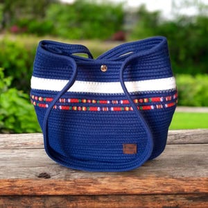 Handbag, Women rope shoulder Tote bag, Cord rope bag, Summer bag for women