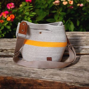 Handbag, Women rope shoulder Tote bag, Cord rope bag