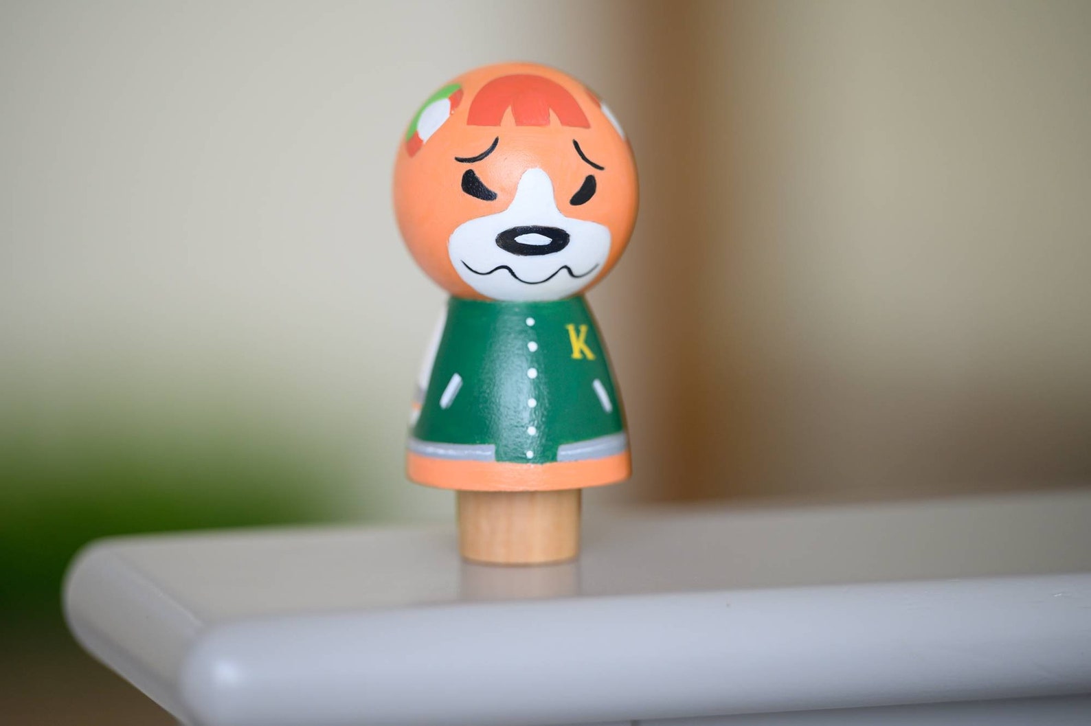 Animal Crossing inspired Pudge Wooden Peg Doll 3 inches | Etsy