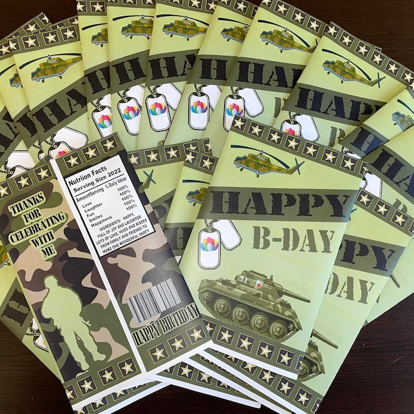 Army Combat Inspired Chip Bag - Army Combat Party Favors - Army Combat Birthday -Bag Template - Digital -Printable Chip Bag