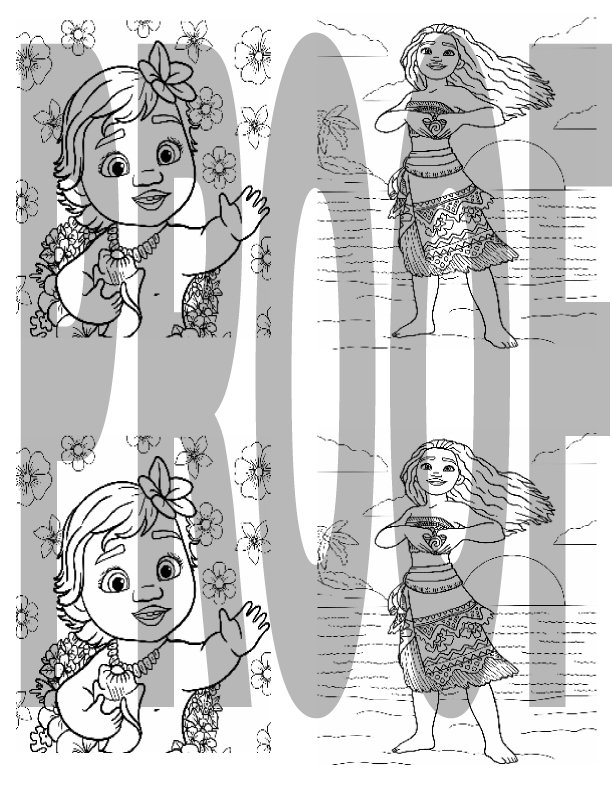 Moana Coloring Books.. Download and Print for Your Next Party Etsy