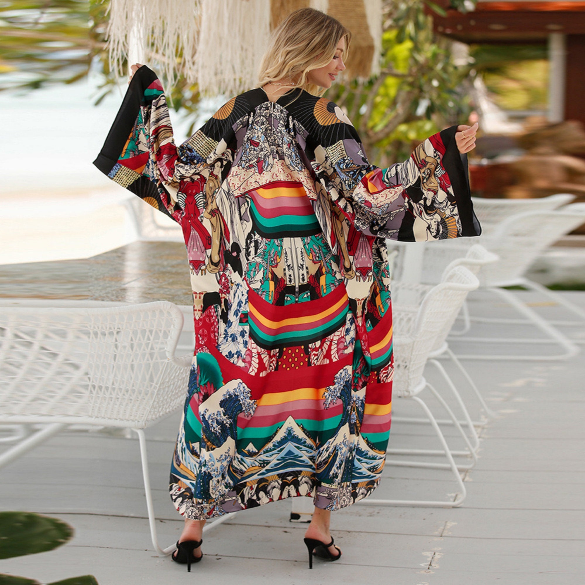 Maxi length kimono sale