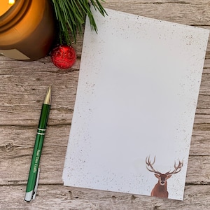 Stag writing set, animal letter writing set, stationery set, writing paper, Christmas writing paper