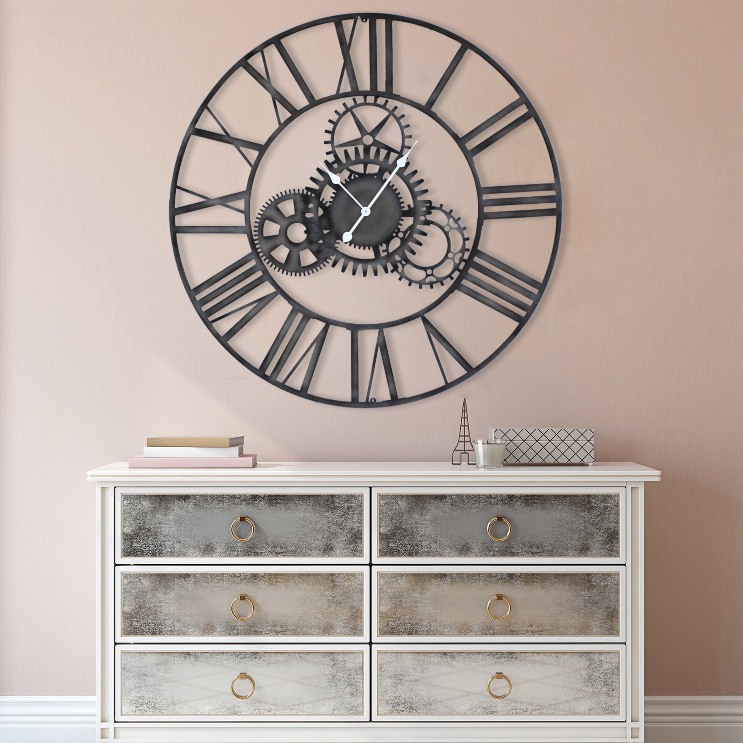 40 inch Live Metal Gear Wall Clock Extra Large Working Clock Etsy