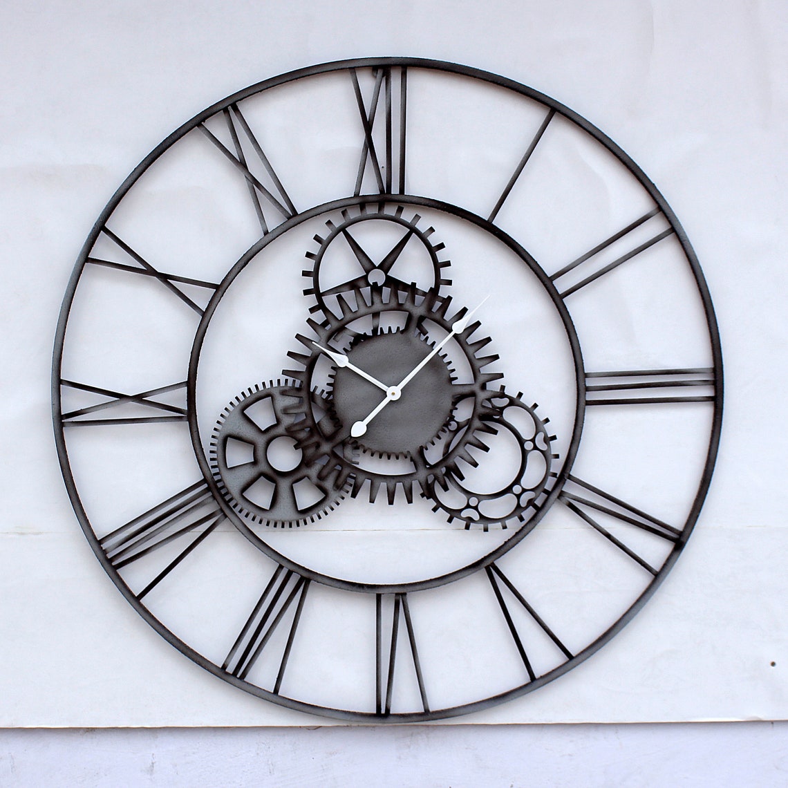 40 inch Live Metal Gear Wall Clock Extra Large Working Clock Etsy