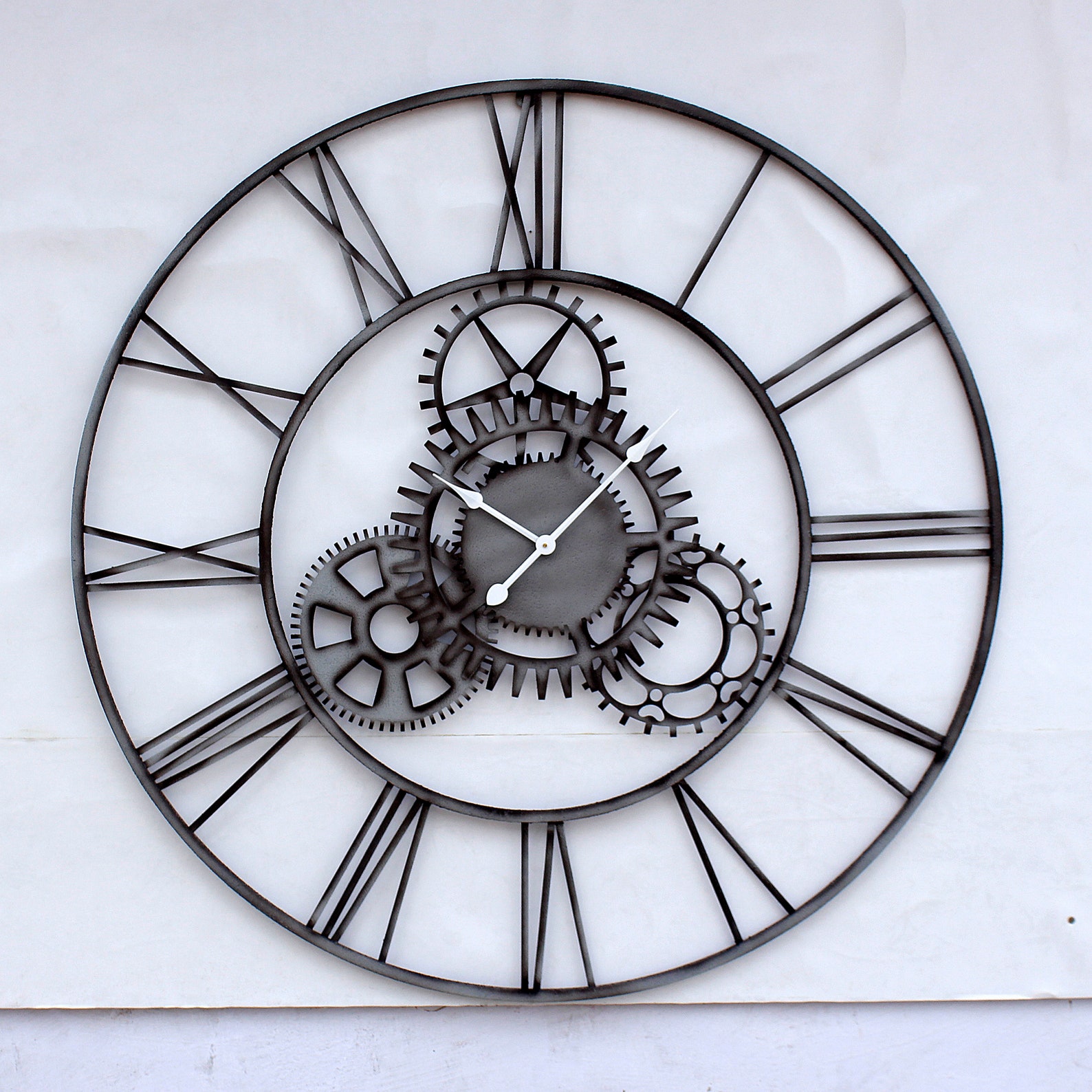 40 inch Live Metal Gear Wall Clock Extra Large Working Clock Etsy