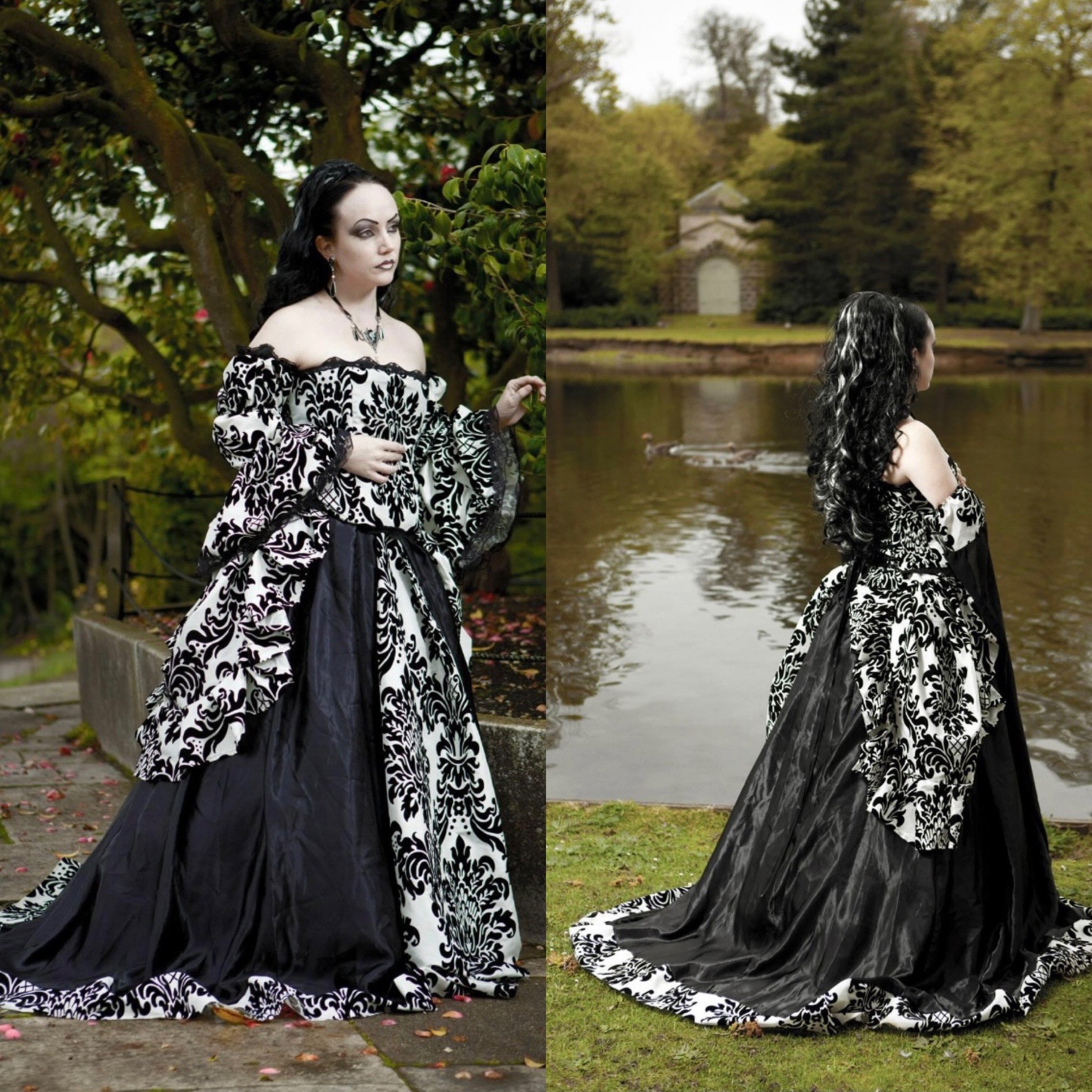 Made to Order Beautiful Gothic Vampire Marie Antoinette Gown -  Denmark