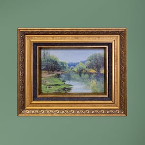 Ölgemälde benutzerdefinierte. Handarbeit. Original Ölgemälde Alte Häuser. Wald Landschaft Malerei. Vintage Türkei Landschaft. Gerahmt. Art Deco.