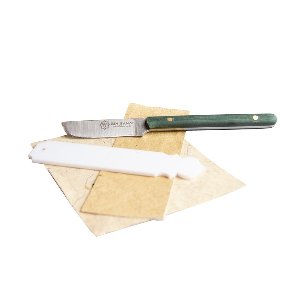 Arabic Calligraphy Set qalams, Sharpener, Ink, Lika, Inkwell, Papers Calligraphy Knife, Ottoman