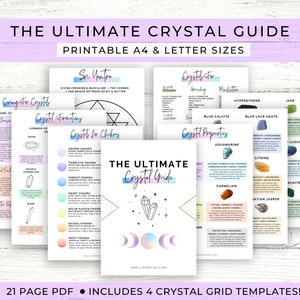 Crystal Meaning Guide // Crystal Printable // Crystal Cheat Sheet // Crystal Guide Cards // Crystal Properties // Crystal PDF