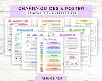 Chakra Guide Printable // Chakra Poster // Chakra Cheat Sheet // Chakra Print // PDF