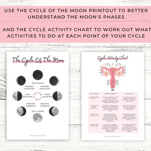 Period Tracker Printable // Period Journal Printable // Moontime Journal // Period Calendar 2024 // Shark Week // Moon Cycle Calendar // PDF image 7