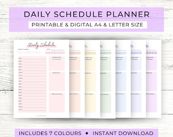 Daily Planner Printable - To Do List - To Do List - Planerseite - Goodnotes - Notability