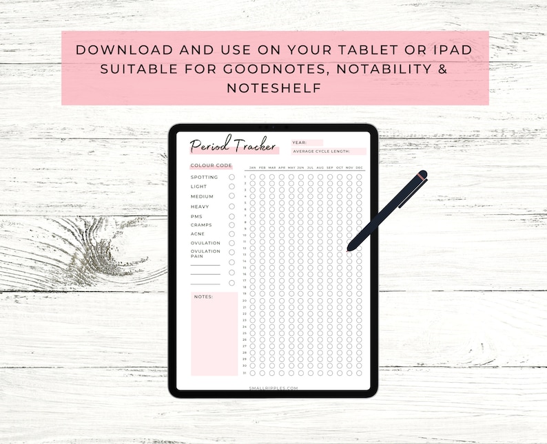 Period Tracker Printable // Period Tracker Planner Inserts // Etsy