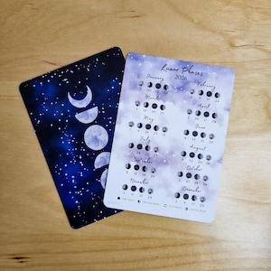 Maankalender 2026 // Maankalender 2026 // A6-kaart // Maanfase-afdruk