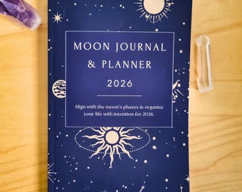 Dziennik i planer księżycowy 2026 // Dziennik faz księżyca // Planer astrologiczny // Dziennik duchowy // Dary duchowe // Planer czarownic