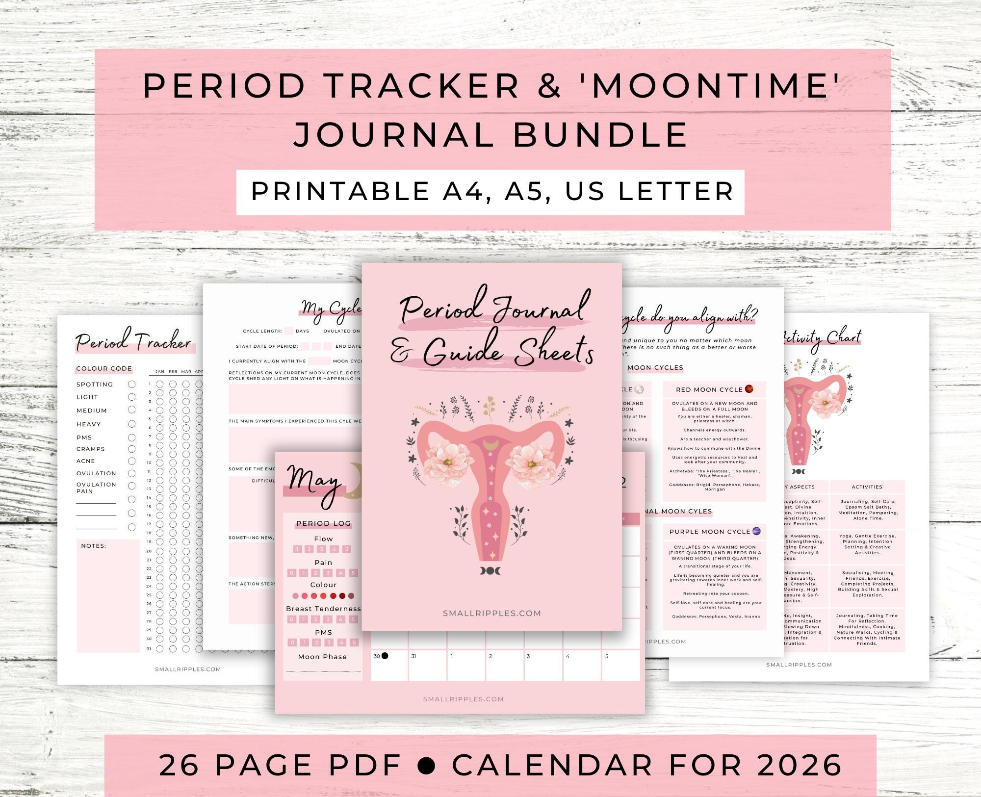 Period Tracker Printable // Period Journal Printable // Moontime ...