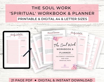 The Soul Work Spiritual Workbook and Planner // Digital Planner // Printable Planner // Goodnotes // Notability