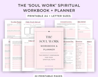 The Soul Work Spiritual Workbook and Planner Printable // Printable Planner // Spiritual Journal // Spiritual Workbook PDF