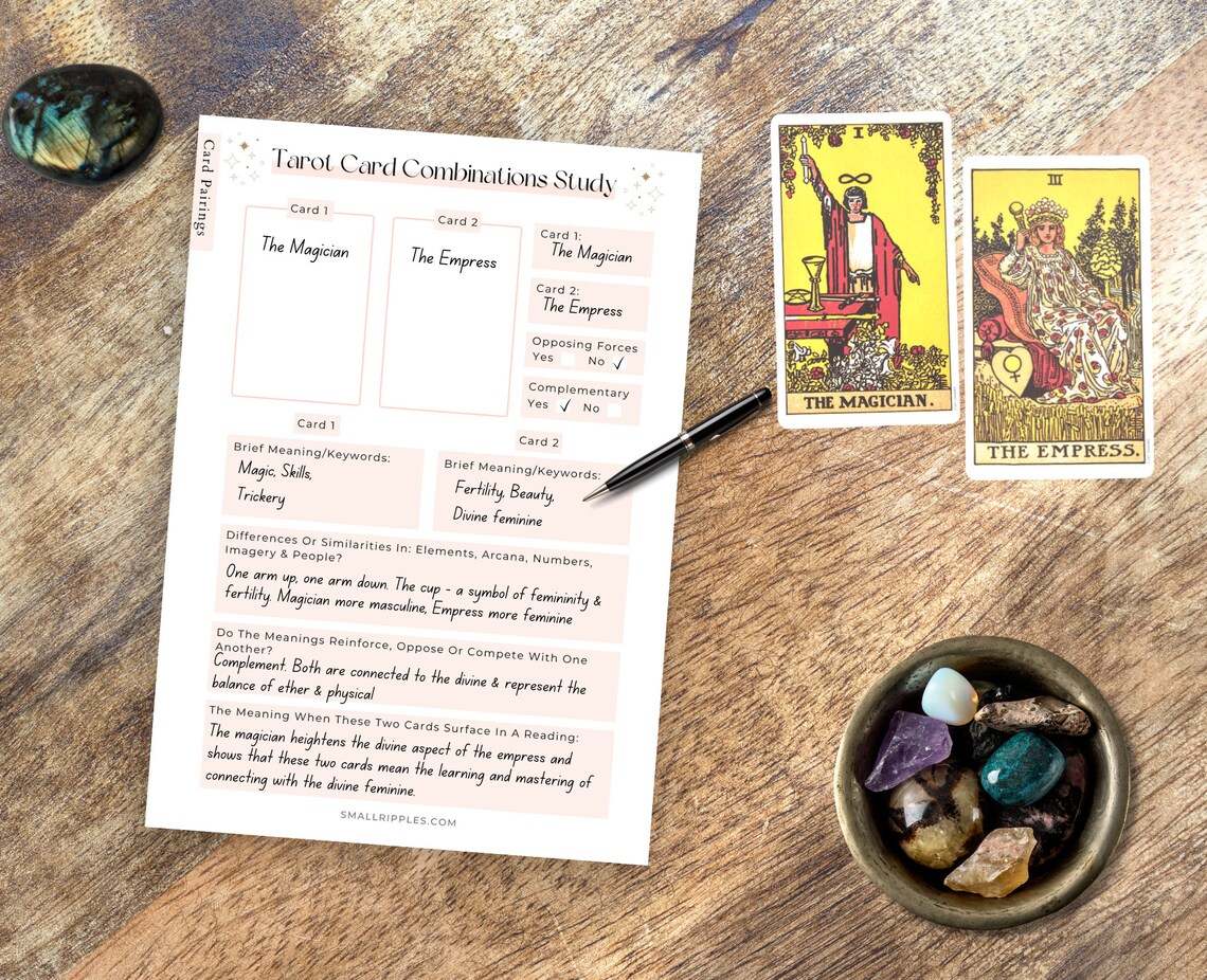 Tarot Meanings Guide Printable // Tarot Cheat Sheet Printable - Etsy